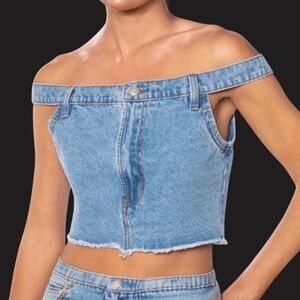 NWT. AKIRA Label Like So Denim Top